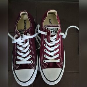 Converse Red and White Sneakers Classic Canvas Design